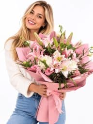 Pembe Lilyum Premium Buket